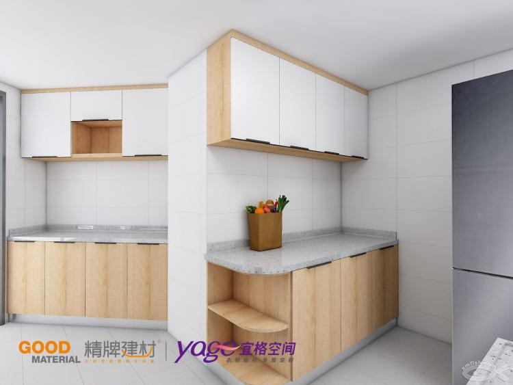 看瓷磚的空閑時(shí)間還能改櫥柜方案，方便！ 體驗(yàn)宜格空間現(xiàn)場實(shí)時(shí)修改效果圖