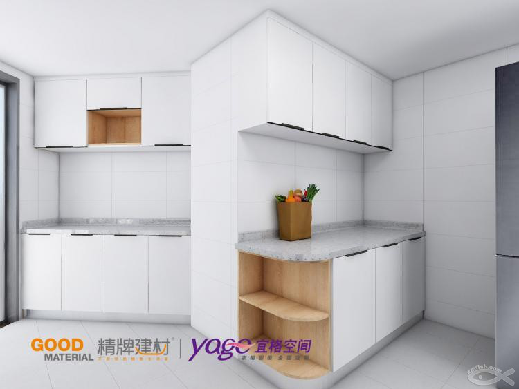 看瓷磚的空閑時(shí)間還能改櫥柜方案，方便！ 體驗(yàn)宜格空間現(xiàn)場實(shí)時(shí)修改效果圖